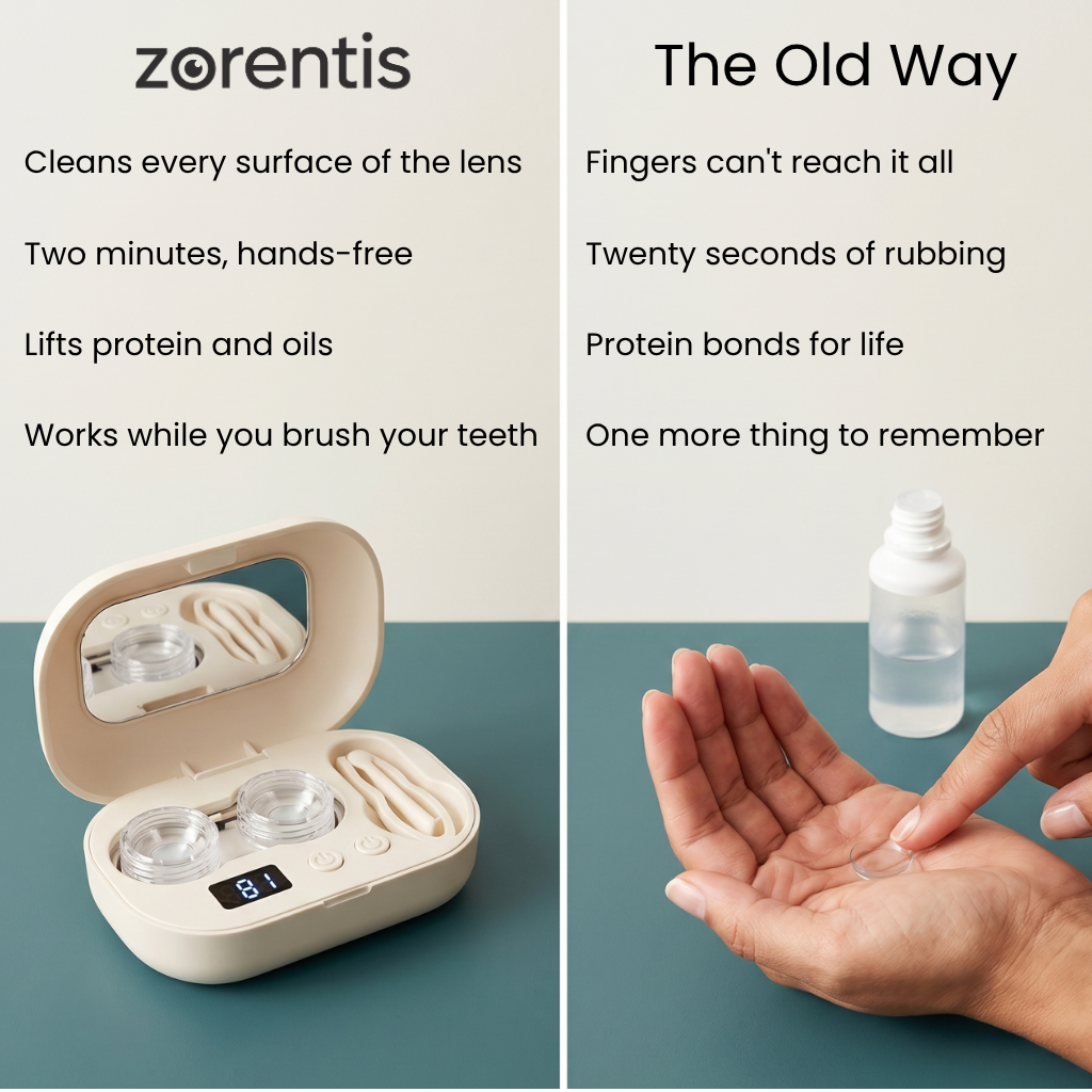 The Contact Lens Cleaner That Removes What Rubbing Can't