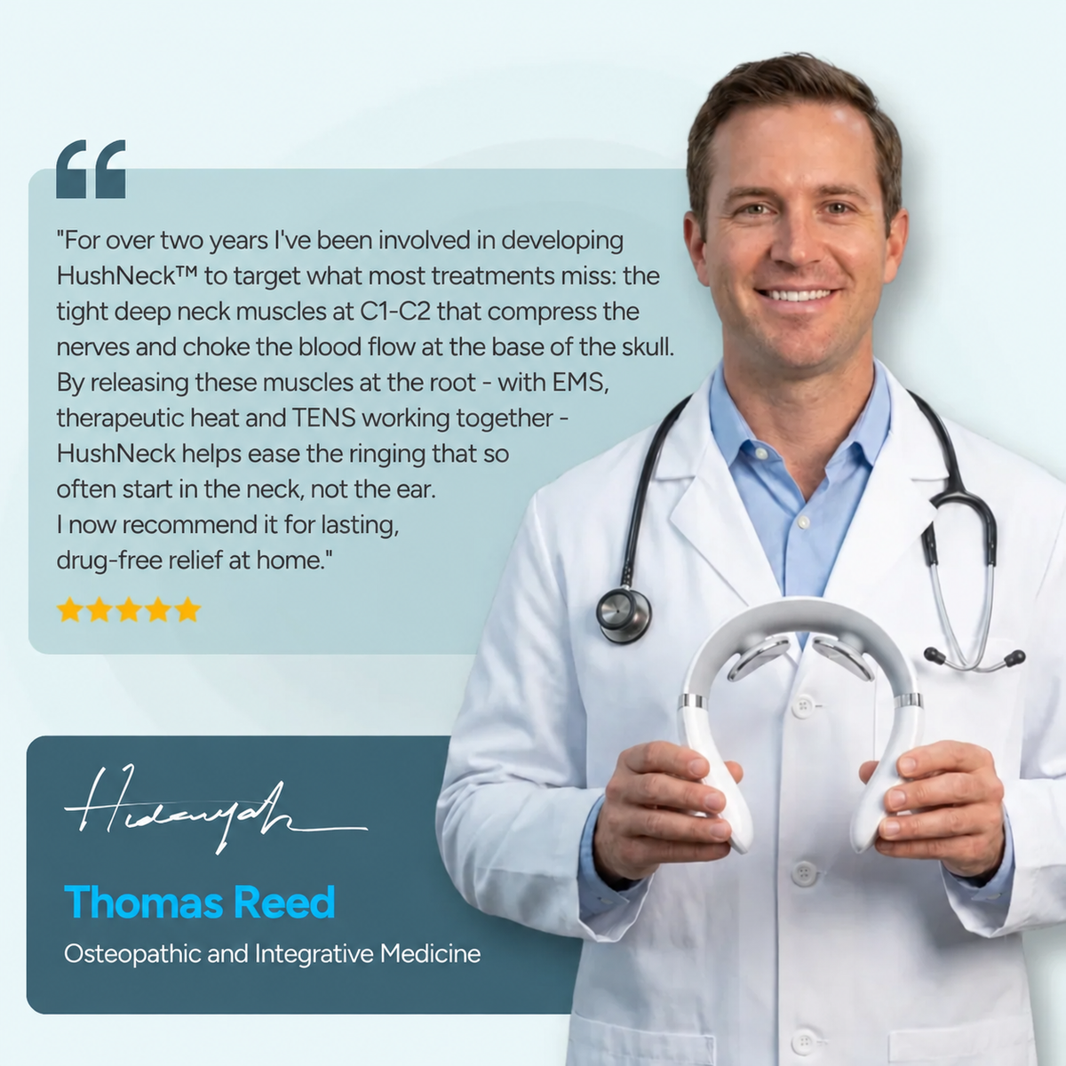 HushNeck™ 3-in-1 Device